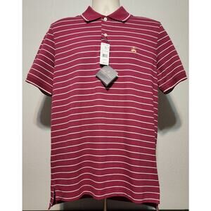 NWT Brooks Brothers Polo Size Med Shirt., Striped Multicolor Supima Cotton
